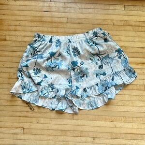 Livenza Blue Floral Pajama Shorts